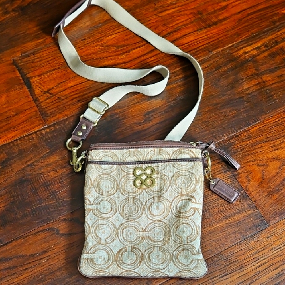 Coach Brown Tan Crossbody Bag Purse Vintage